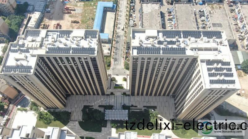 長(zhang)沙中海(hai)瓏庭住宅小區1#、2#棟公寓太陽能熱水係(xi)統(tong)工程