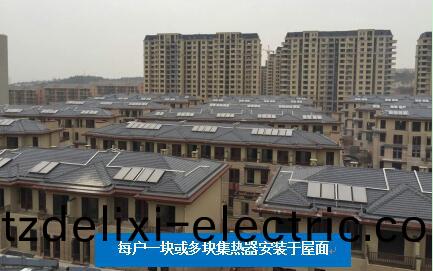 彆墅屋頂太陽能集(ji)熱器